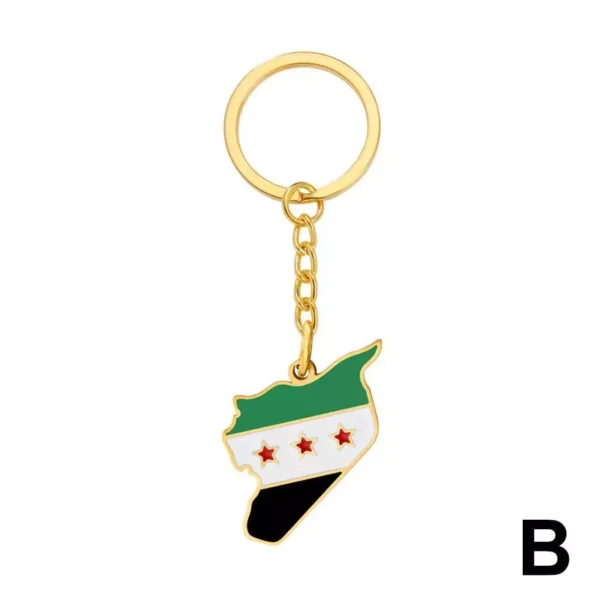 Syria Map Flag Keychain-Jewelry Syria Maps Flag Key Chain